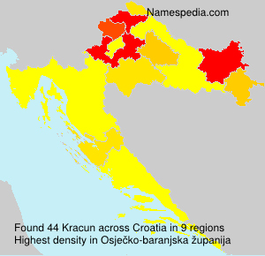 Surname Kracun in Croatia Surname Kracun in Croatia