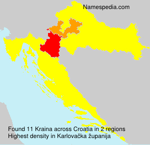 Surname Kraina in Croatia Surname Kraina in Croatia