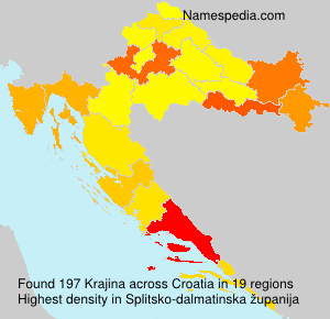 Surname Krajina in Croatia Surname Krajina in Croatia