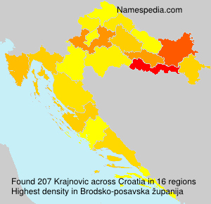 Surname Krajnovic in Croatia Surname Krajnovic in Croatia