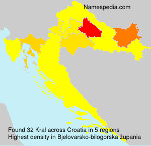 Surname Kral in Croatia Surname Kral in Croatia