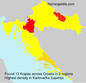 Surname Krapac in Croatia Surname Krapac in Croatia