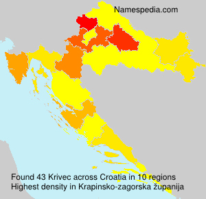 Surname Krivec in Croatia Surname Krivec in Croatia