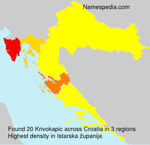 Surname Krivokapic in Croatia Surname Krivokapic in Croatia