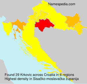Surname Krkovic in Croatia Surname Krkovic in Croatia