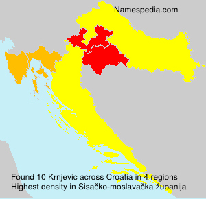 Surname Krnjevic in Croatia Surname Krnjevic in Croatia