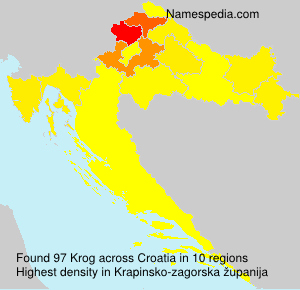 Surname Krog in Croatia