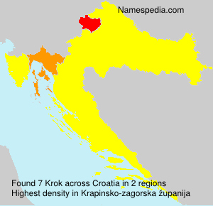 Surname Krok in Croatia Surname Krok in Croatia