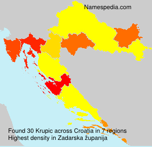 Surname Krupic in Croatia Surname Krupic in Croatia