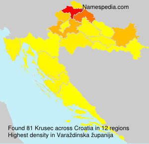 Surname Krusec in Croatia Surname Krusec in Croatia