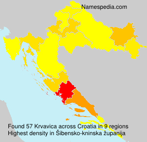 Surname Krvavica in Croatia Surname Krvavica in Croatia