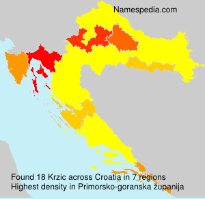 Surname Krzic in Croatia Surname Krzic in Croatia