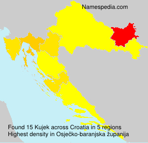 Surname Kujek in Croatia Surname Kujek in Croatia