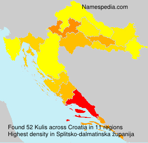 Surname Kulis in Croatia Surname Kulis in Croatia