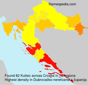 Surname Kulisic in Croatia Surname Kulisic in Croatia