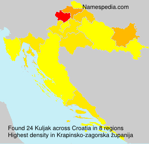 Surname Kuljak in Croatia