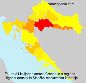 Surname Kuljanac in Croatia Surname Kuljanac in Croatia