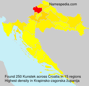 Surname Kunstek in Croatia Surname Kunstek in Croatia