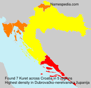 Surname Kuret in Croatia Surname Kuret in Croatia