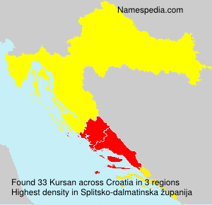 Surname Kursan in Croatia