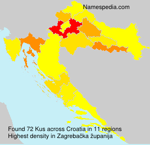 Surname Kus in Croatia Surname Kus in Croatia