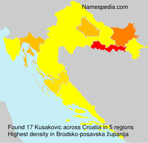 Surname Kusakovic in Croatia Surname Kusakovic in Croatia