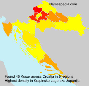 Surname Kusar in Croatia Surname Kusar in Croatia