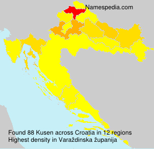 Surname Kusen in Croatia Surname Kusen in Croatia