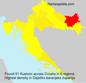 Surname Kusturic in Croatia Surname Kusturic in Croatia