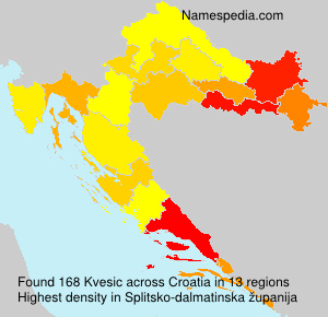 Surname Kvesic in Croatia Surname Kvesic in Croatia