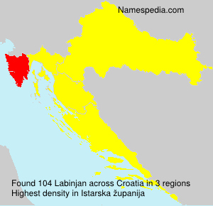 Surname Labinjan in Croatia Surname Labinjan in Croatia