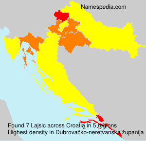 Surname Lajsic in Croatia
