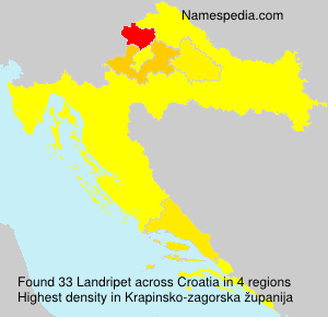 Surname Landripet in Croatia Surname Landripet in Croatia