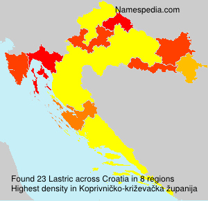 Surname Lastric in Croatia