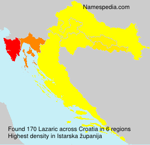 Surname Lazaric in Croatia Surname Lazaric in Croatia