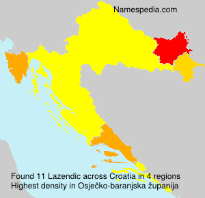 Surname Lazendic in Croatia Surname Lazendic in Croatia