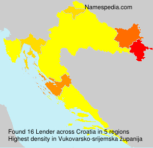 Surname Lender in Croatia Surname Lender in Croatia