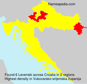 Surname Levenski in Croatia Surname Levenski in Croatia