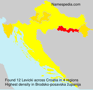 Surname Levicki in Croatia Surname Levicki in Croatia