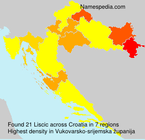 Surname Liscic in Croatia Surname Liscic in Croatia