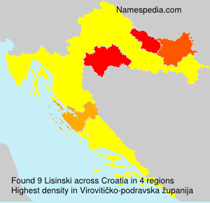 Surname Lisinski in Croatia Surname Lisinski in Croatia