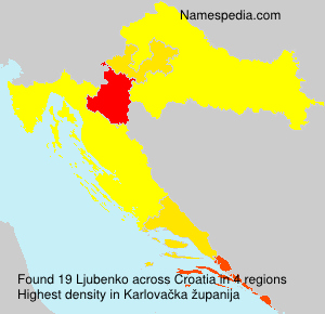 Surname Ljubenko in Croatia Surname Ljubenko in Croatia