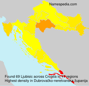 Surname Ljubisic in Croatia Surname Ljubisic in Croatia