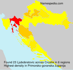 Surname Ljubobratovic in Croatia Surname Ljubobratovic in Croatia