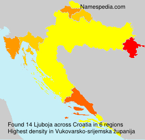 Surname Ljuboja in Croatia Surname Ljuboja in Croatia