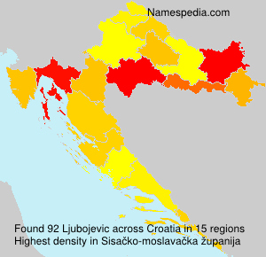 Surname Ljubojevic in Croatia Surname Ljubojevic in Croatia