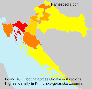 Surname Ljubotina in Croatia Surname Ljubotina in Croatia