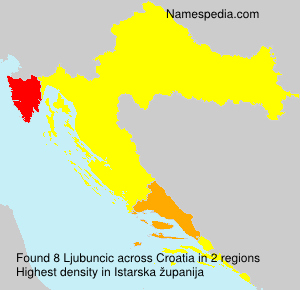 Surname Ljubuncic in Croatia Surname Ljubuncic in Croatia