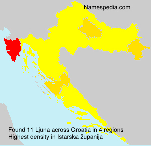 Surname Ljuna in Croatia Surname Ljuna in Croatia