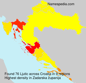 Surname Ljutic in Croatia Surname Ljutic in Croatia